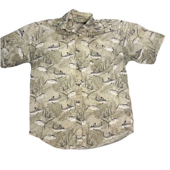 Puritan Other - Puritan Men's M (38/40) Short Sleeve Shirt Nautical Marlin Fishing Scene